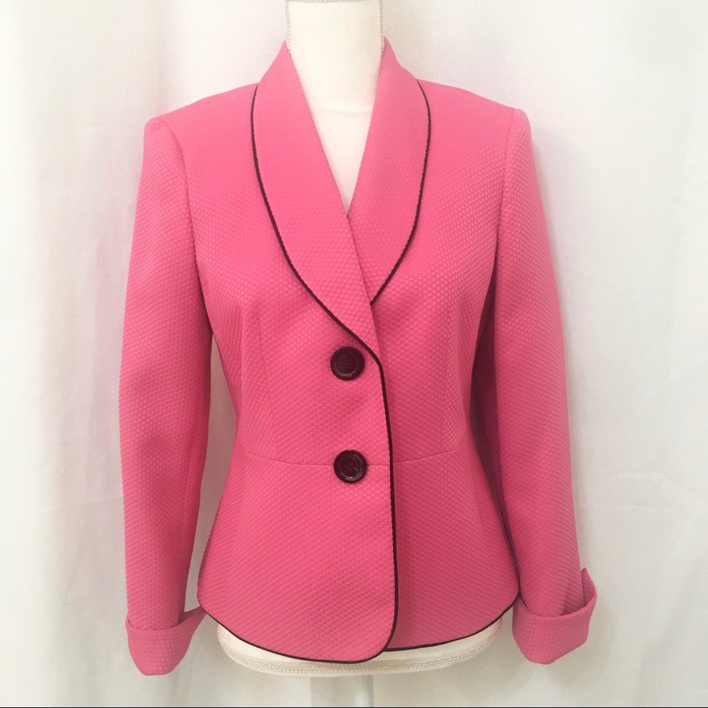 Black Label by Evan Picone Women Pink Suit Blazer